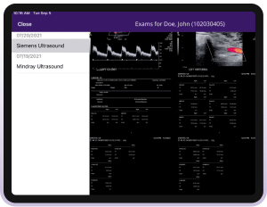 An image showing radiology images for John Doe.