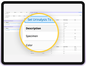 An image showing that our urology ehr connects to urinalysis devices.