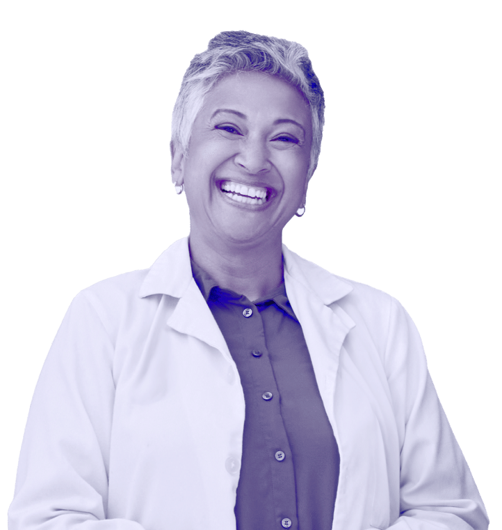 An image of an OBGYN, smiling.