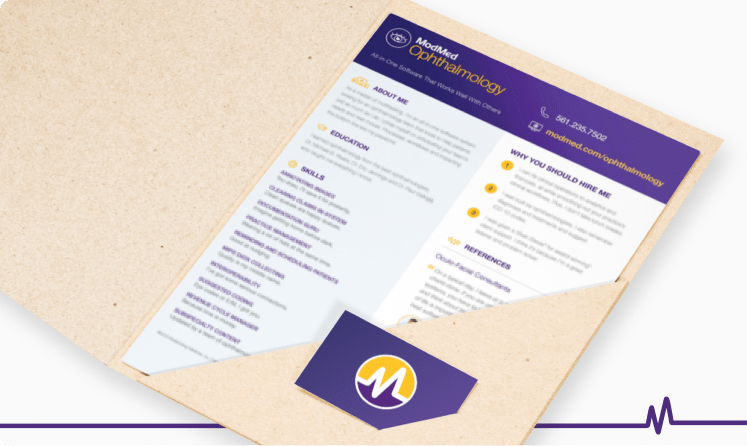 A resume detailing what ModMed’s all-in-one EHR and Practice Management solution can do for your Ophthalmology practice.