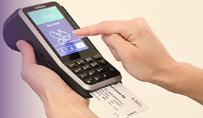 patient pays their bill with their mobile phone