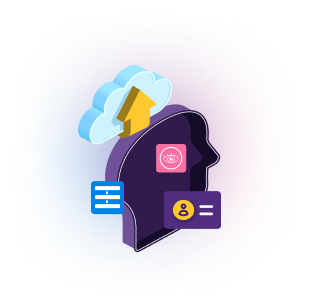 Graphic of multiple software system and specialty icons with an icon representing the cloud