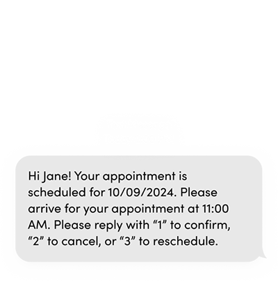 klara logo + Text message