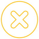 Un icono que representa un círculo con una X en su interior, que indica las ausencias sin previo aviso.