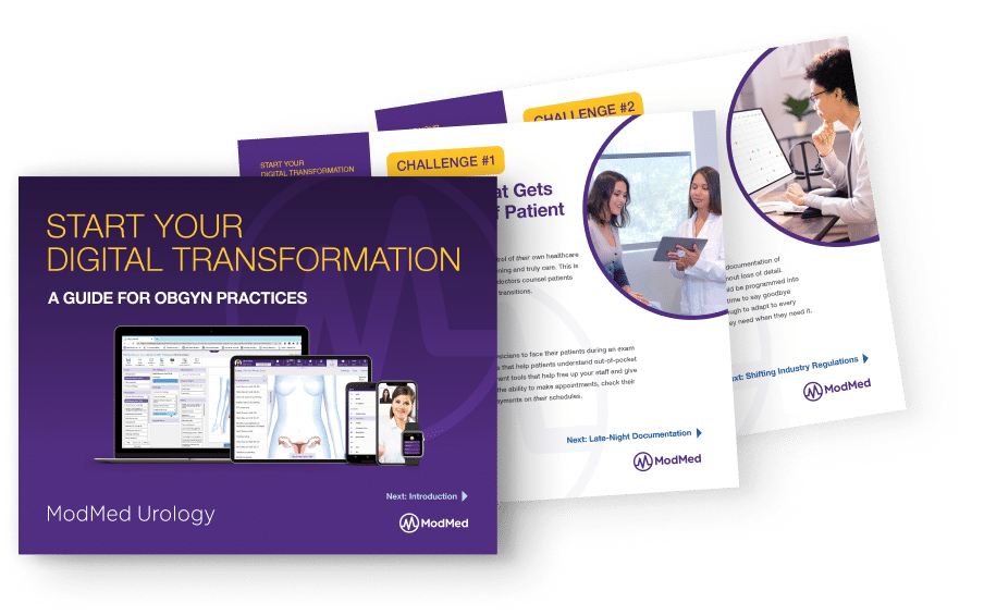 An image of our guide, which invites you to start your digital transformation.