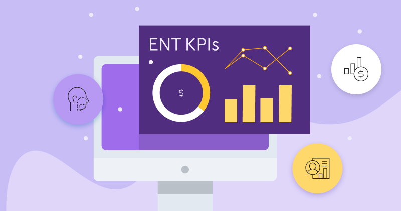 An graphical image showing pie charts and graphs labeled ENT KPIs.