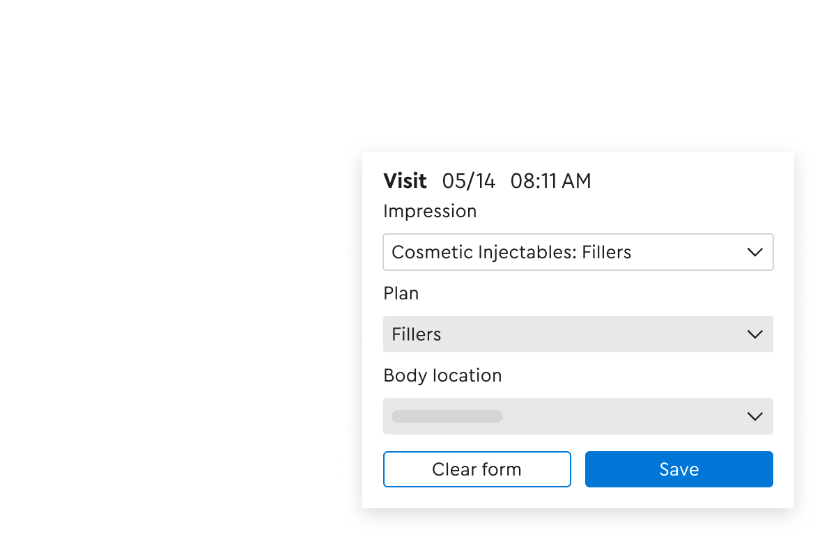 An EHR screengrab demonstrating the ease of viewing and organizing integrated photography within EMA