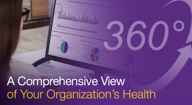 An image of a woman checking her analytics dashboard.