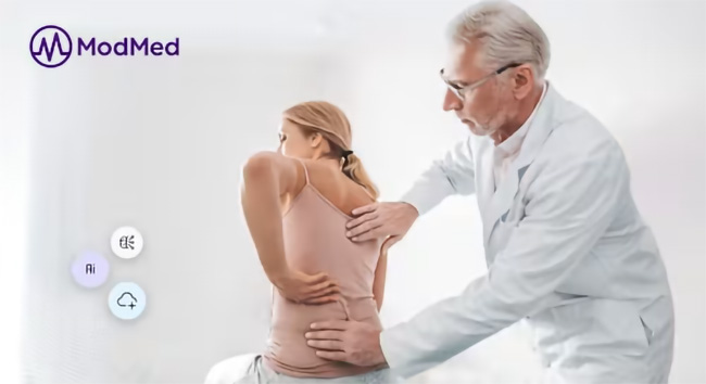 Image of downloadable guide showing doctor treating patient