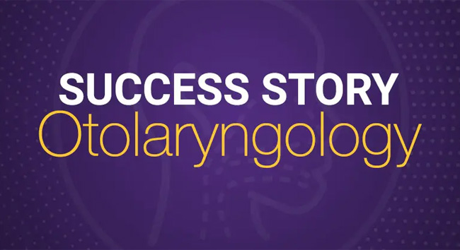 An otolaryngology success story slide, detailing how a physician at Arizona Desert ENT Specialists used ModMed’s EHR to improve care.