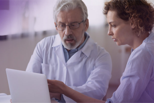 An image of a doctor getting EHR training.