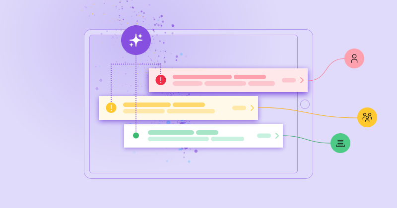 AI analyzes messages and categorizes them by urgency