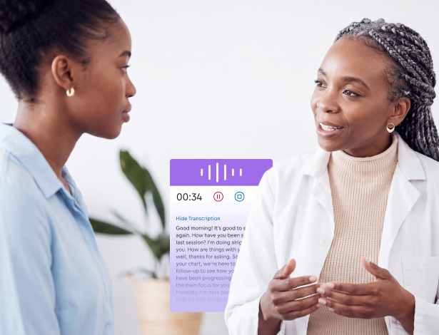 AI Scribing Doctor communicating with patient